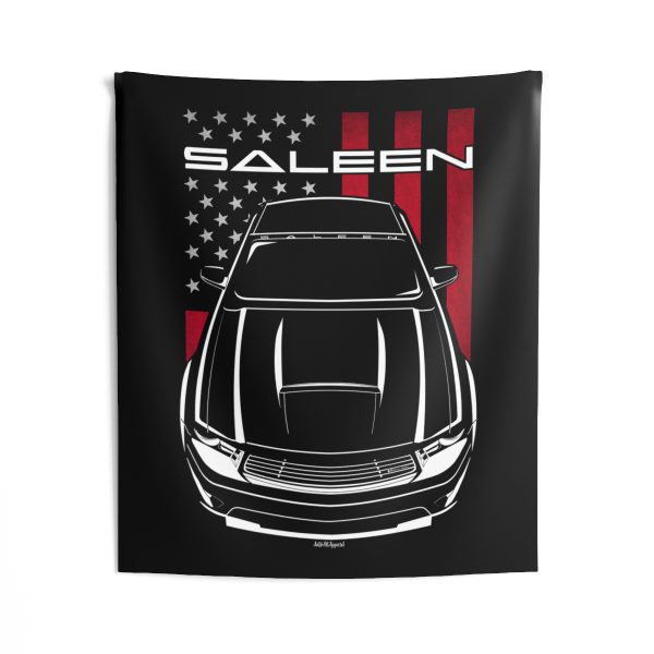 Ford Mustang Saleen 2010-2012 Tapestry - US Flag Wall Art 50 x 60 inch by Auto Art Apparel