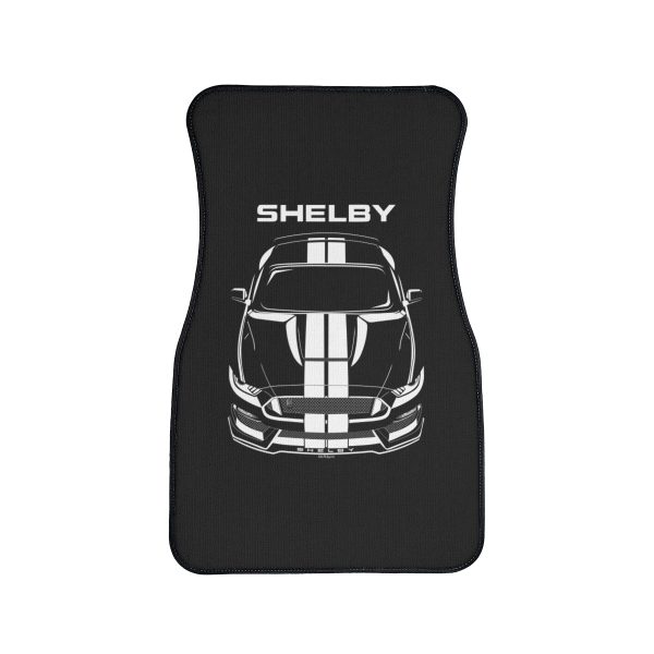 Ford Mustang Shelby GT350 2015-2020 White Stripes Car Mat Front Carpet Floor Mats by Auto Art Apparel