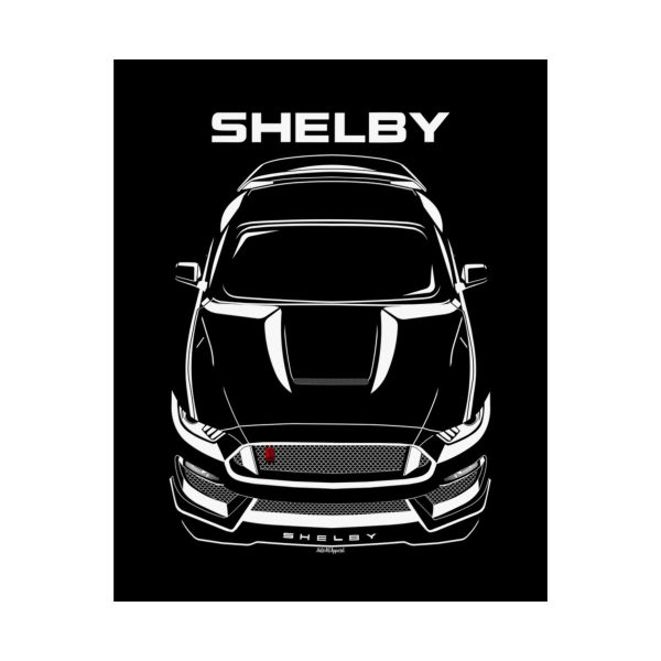 Ford Mustang Shelby GT350R 2015-2020 Poster 16 x 20 inch by Auto Art Apparel