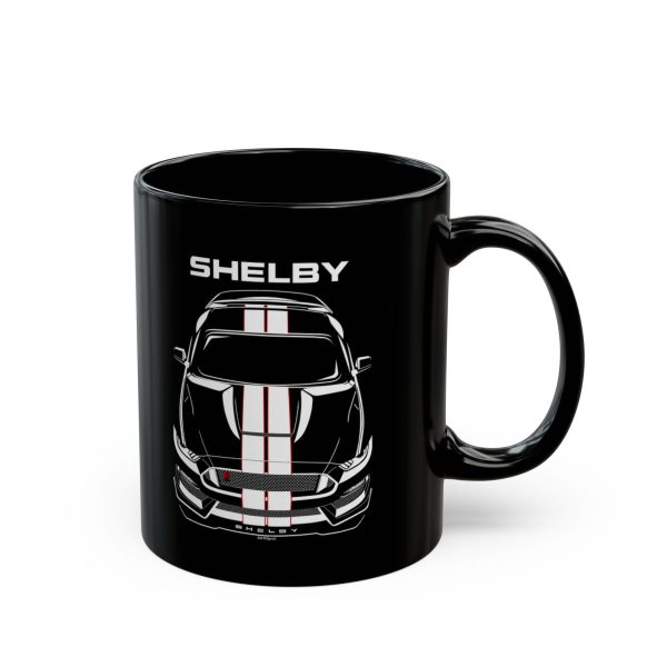 Ford Mustang Shelby GT350R 2015-2020 White Stripes Mug 11 oz by Auto Art Apparel
