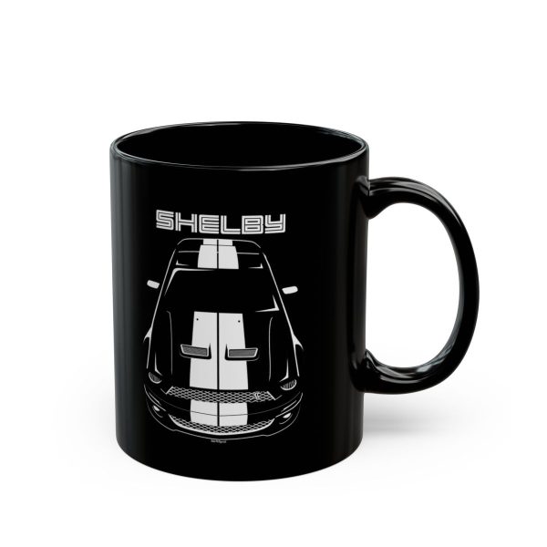 Ford Mustang Shelby GT500 2007-2009 White Stripes Mug 11 oz by Auto Art Apparel