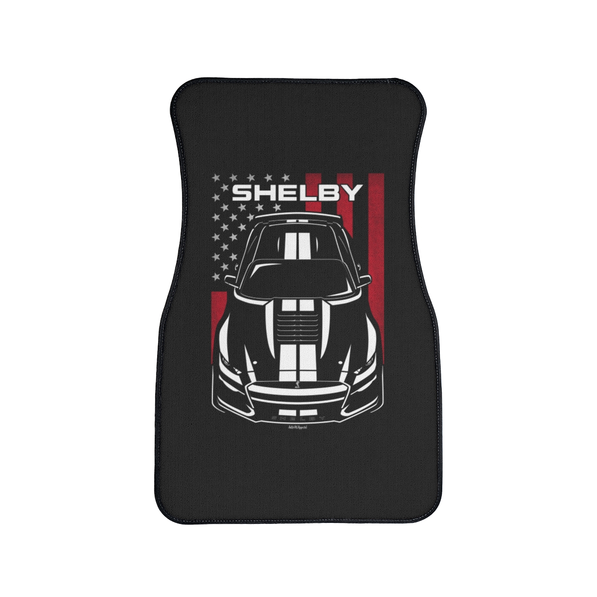 Ford Mustang Shelby GT500 2020-2022 White Stripes Car Mat - US Flag Floor Mats Front Carpet Floor Mats by Auto Art Apparel