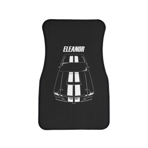 Ford Mustang Shelby GT500 Eleanor 1967 White Stripes Car Mat Front Carpet Floor Mats by Auto Art Apparel