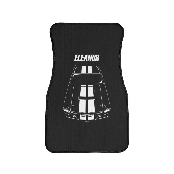 Ford Mustang Shelby GT500 Eleanor 1967 White Stripes Car Mat Front Carpet Floor Mats by Auto Art Apparel