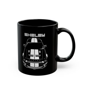 Ford Mustang Shelby GT500 KR 2008-2009 White Stripes Mug 11 oz by Auto Art Apparel