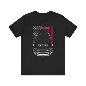 Ford Mustang Shelby GT500 S197 2013-2014 Black Stripes T-shirt - US Flag Shirt by Auto Art Apparel