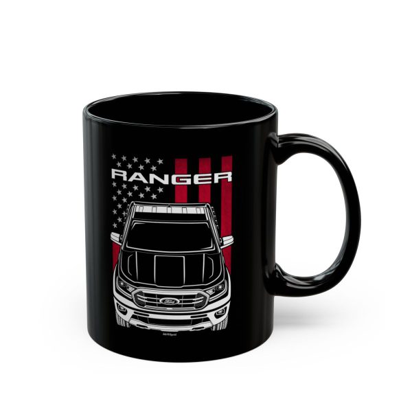 Ford Ranger 2019-2022 Mug - US Flag Coffee Mug 11 oz by Auto Art Apparel