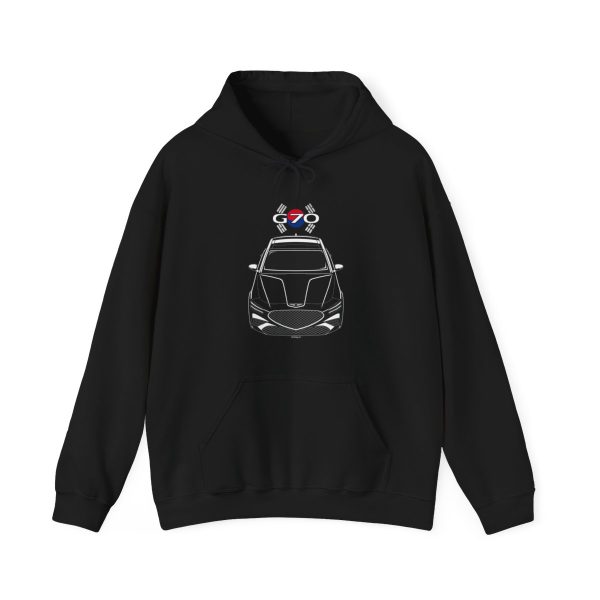 Genesis G70 2022-2024 Hoodie - Korea Flag Hooded Sweatshirt Black by Auto Art Apparel