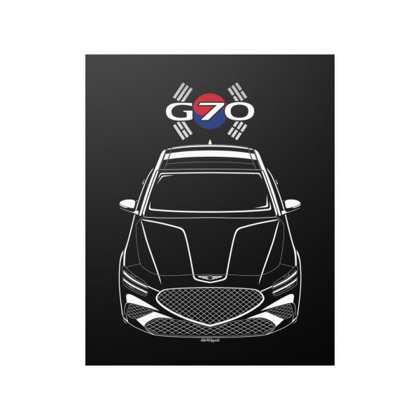 Genesis G70 2022-2024 Poster - Korea Flag Print 16 x 20 inch by Auto Art Apparel