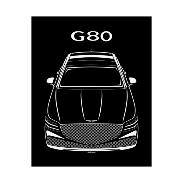 Genesis G80 2021-2024 Poster 16 x 20 inch by Auto Art Apparel