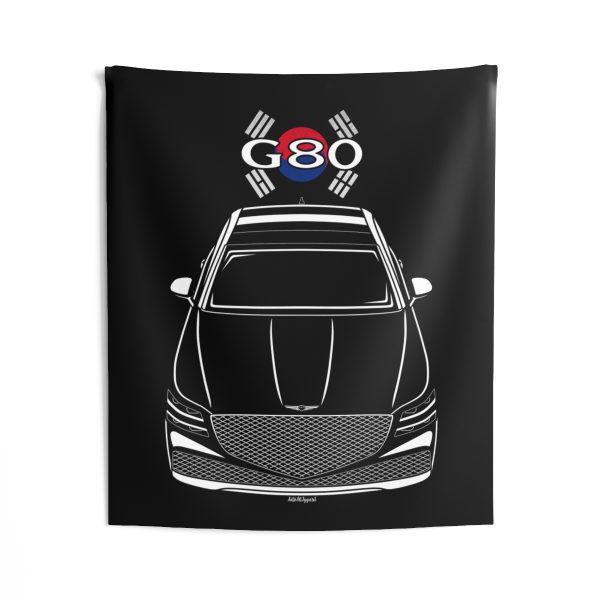 Genesis G80 2021-2024 Tapestry - Korea Flag Wall Art 50 x 60 inch by Auto Art Apparel