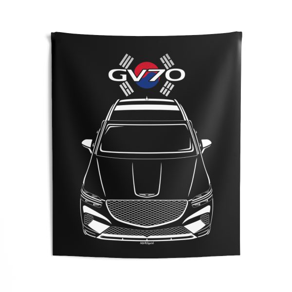 Genesis GV70 2020 Tapestry - Korea Flag Wall Art 50 x 60 inch by Auto Art Apparel