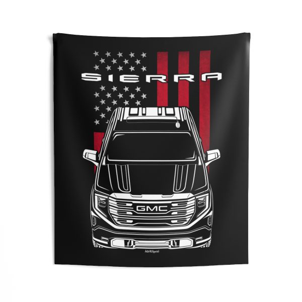GMC Sierra AT4X 2022-2024 Tapestry - US Flag Wall Art 50 x 60 inch by Auto Art Apparel