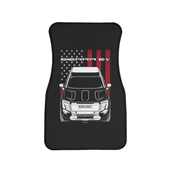 GMC Sierra EV Car Mat - US Flag Floor Mats Front Carpet Floor Mats by Auto Art Apparel