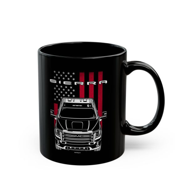GMC Sierra HD 2020-2023 Mug - US Flag Coffee Mug 11 oz by Auto Art Apparel