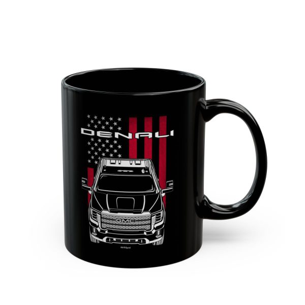 GMC Sierra HD Denali 2020-2023 Mug - US Flag Coffee Mug 11 oz by Auto Art Apparel