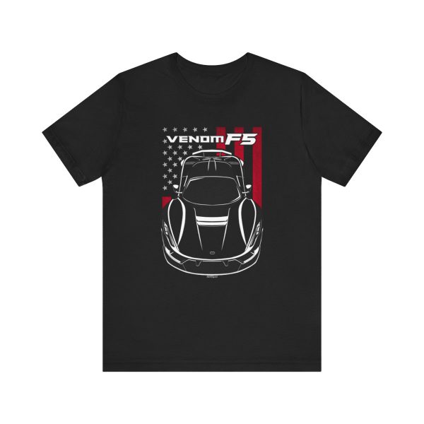 Hennessey Venom F5 T-shirt - US Flag Shirt by Auto Art Apparel