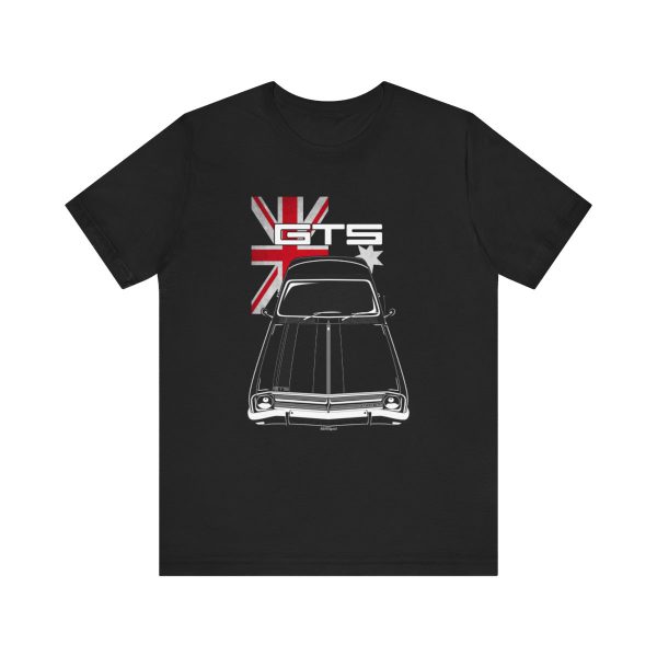 Holden Monaro GTS 327 T-shirt - Australia Flag Shirt Black by Auto Art Apparel