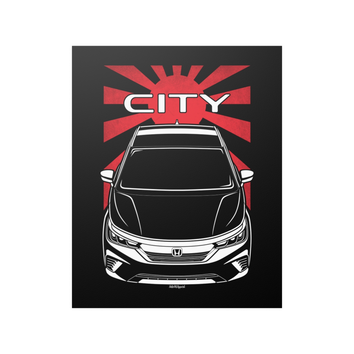 Honda City 2022-2023 Poster - JDM Print 16 x 20 inch by Auto Art Apparel