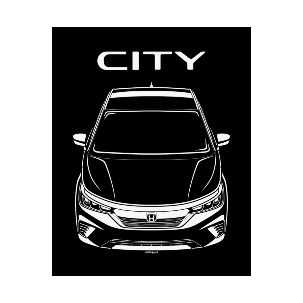 Honda City 2022-2023 Poster 16 x 20 inch by Auto Art Apparel