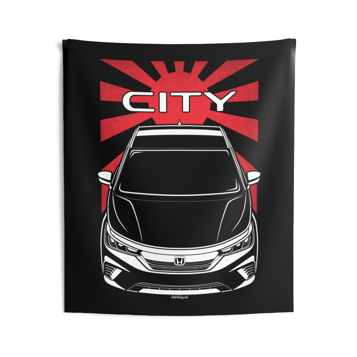 Honda City 2022-2023 Tapestry - JDM Wall Art 50 x 60 inch by Auto Art Apparel