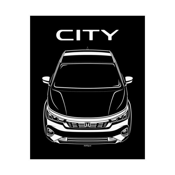 Honda City V CVT 2024-2025 Poster 16 x 20 inch by Auto Art Apparel