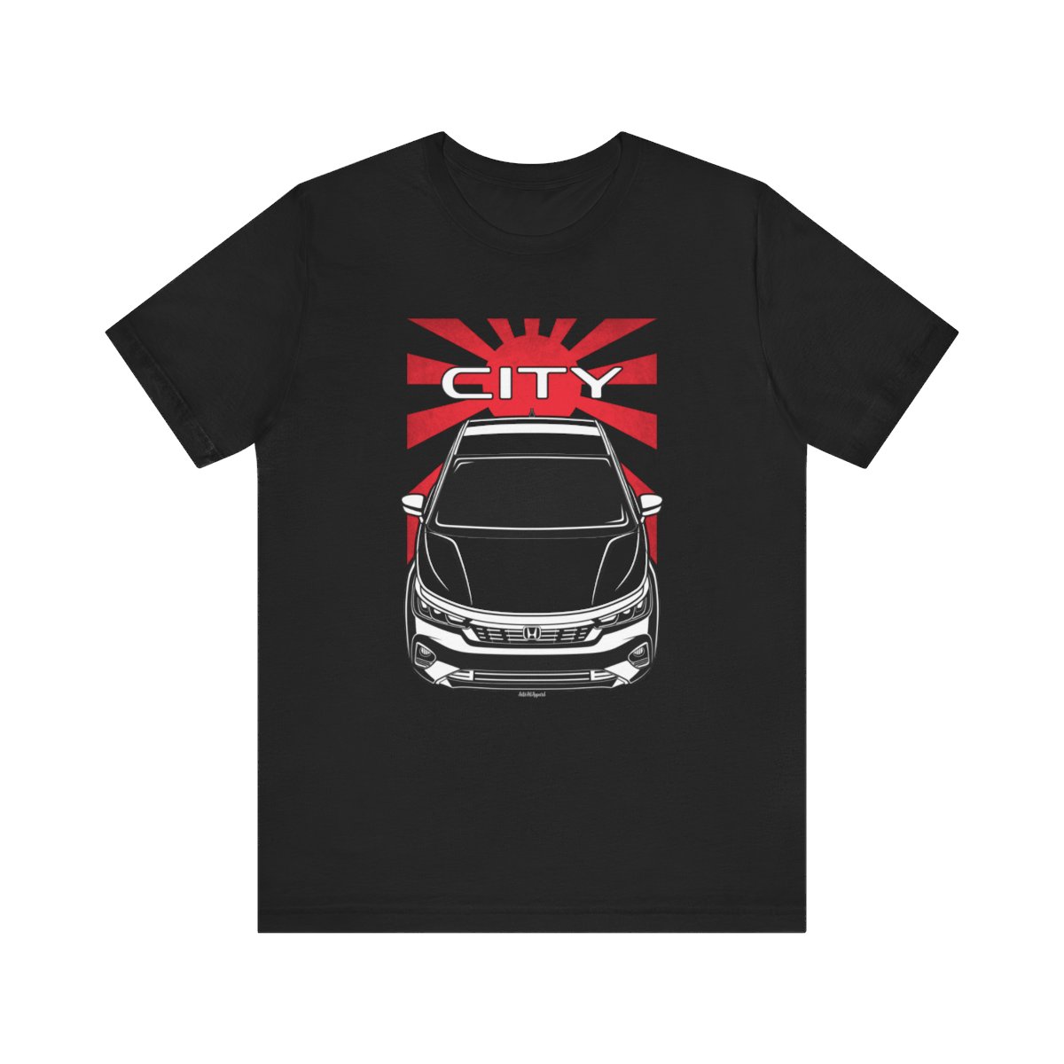 Honda City V CVT 2024-2025 T-shirt - JDM Shirt Black by Auto Art Apparel