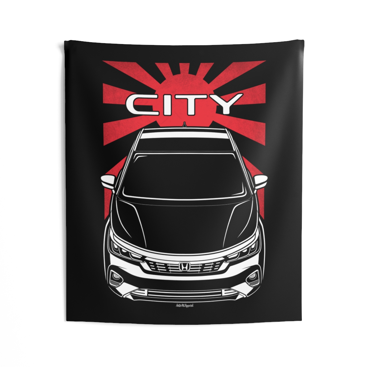Honda City V CVT 2024-2025 Tapestry - JDM Wall Art 50 x 60 inch by Auto Art Apparel