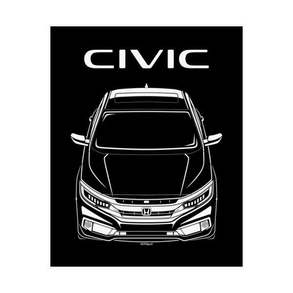 Honda Civic 2019-2021 Poster 16 x 20 inch by Auto Art Apparel