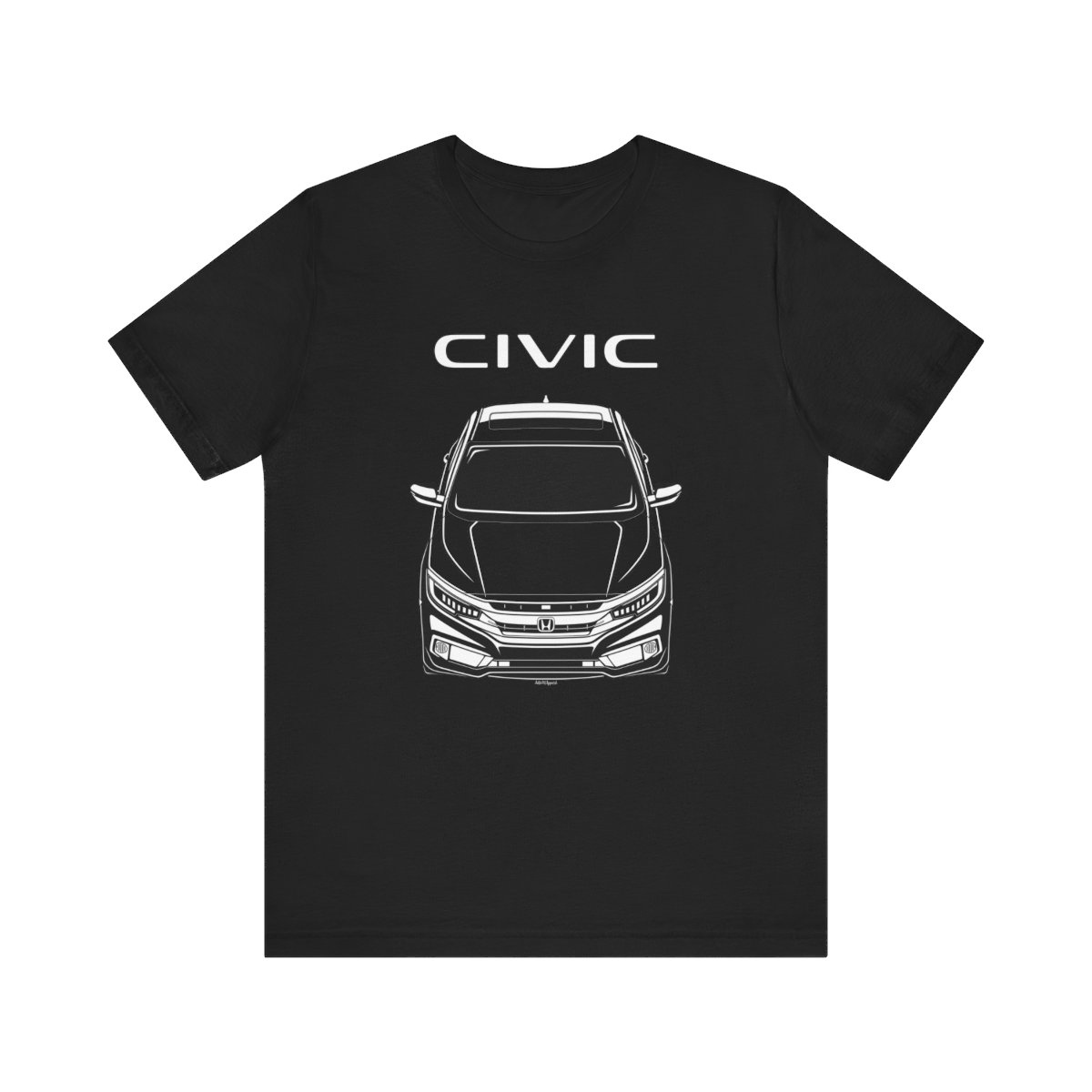 Honda Civic 2019-2021 T-shirt Black by Auto Art Apparel