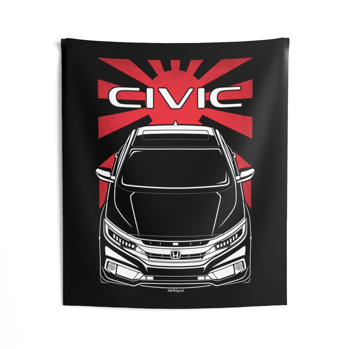 Honda Civic 2019-2021 Tapestry - JDM Wall Art 50 x 60 inch by Auto Art Apparel
