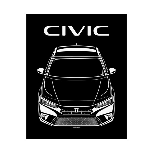 Honda Civic 2022-2024 Poster 16 x 20 inch by Auto Art Apparel