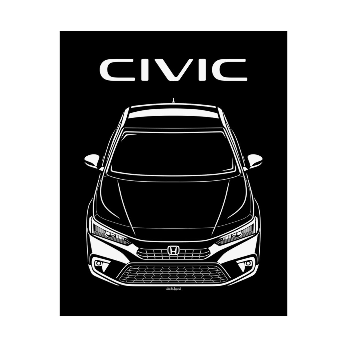 Honda Civic 2022-2024 Poster 16 x 20 inch by Auto Art Apparel