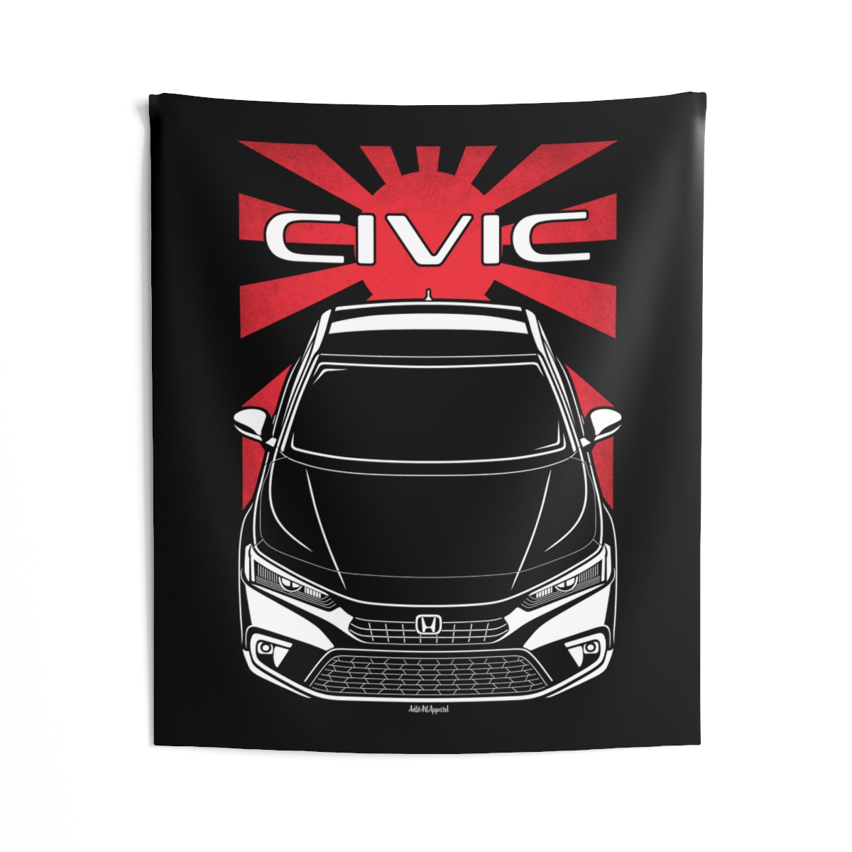 Honda Civic 2022-2024 Tapestry - JDM Wall Art 50 x 60 inch by Auto Art Apparel