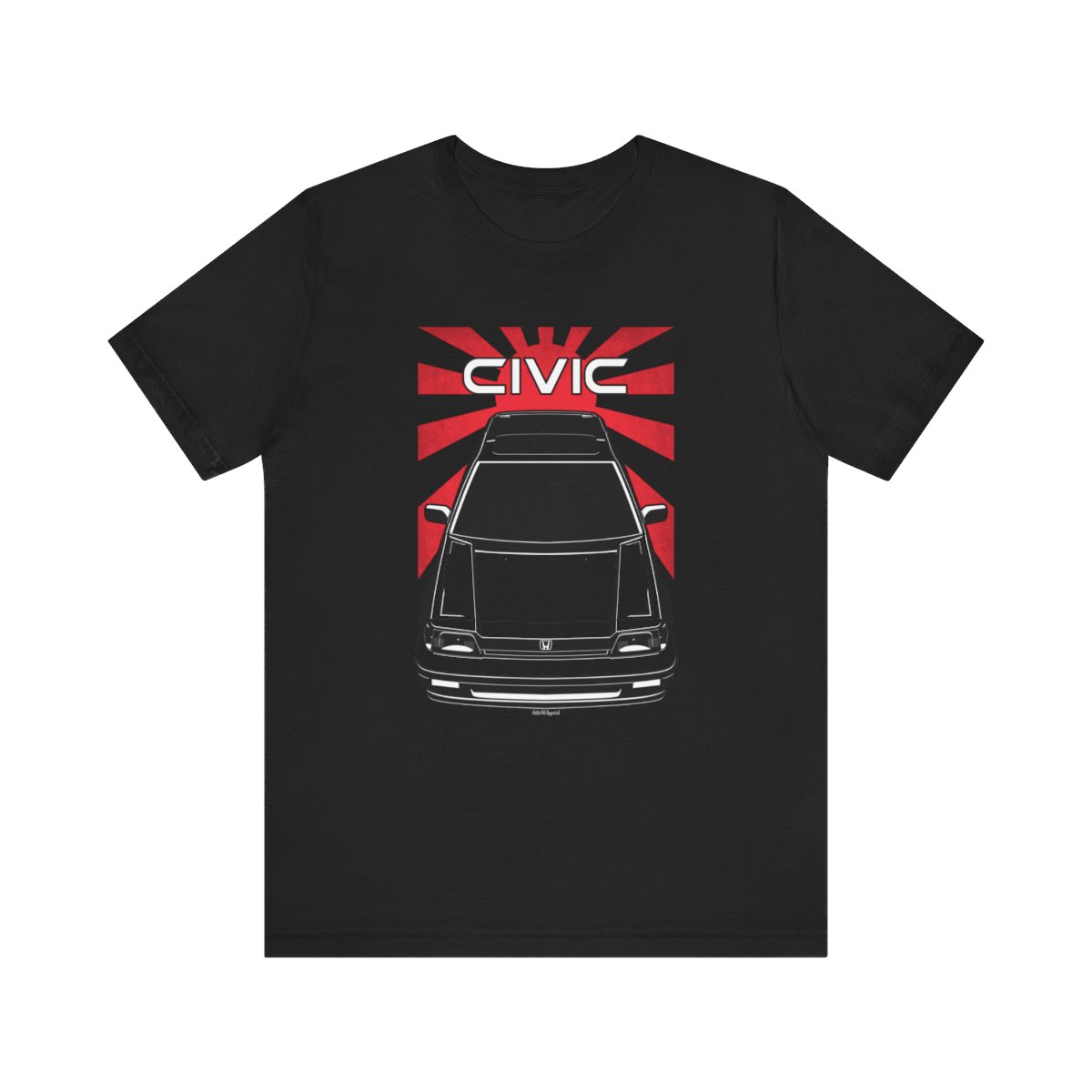 Honda Civic SI 3rd gen 1984-1986 T-shirt - JDM Shirt Black by Auto Art Apparel
