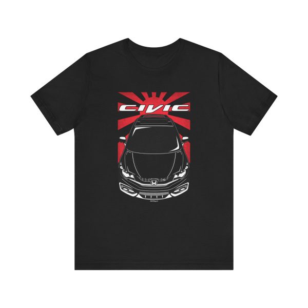 Honda Civic SI 9th gen 2011-2014 T-shirt - JDM Shirt Black by Auto Art Apparel