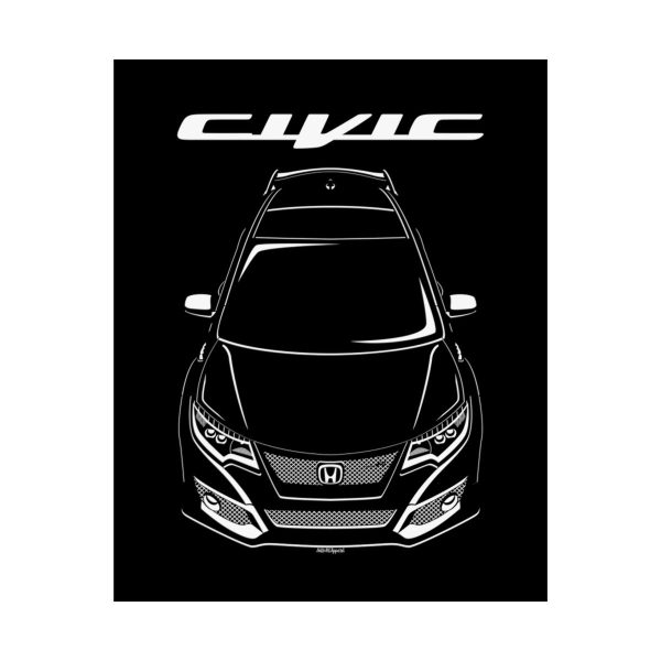Honda Civic Type R 10th gen 2015-2017 Poster 16 x 20 inch by Auto Art Apparel