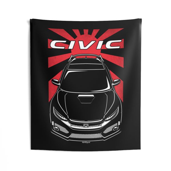Honda Civic Type R 10th gen 2018-2020 Tapestry - JDM Wall Art 50 x 60 inch by Auto Art Apparel