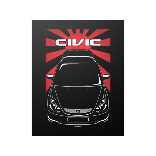Honda Civic Type R 7th gen 2000-2004 Poster - JDM Print 16 x 20 inch by Auto Art Apparel