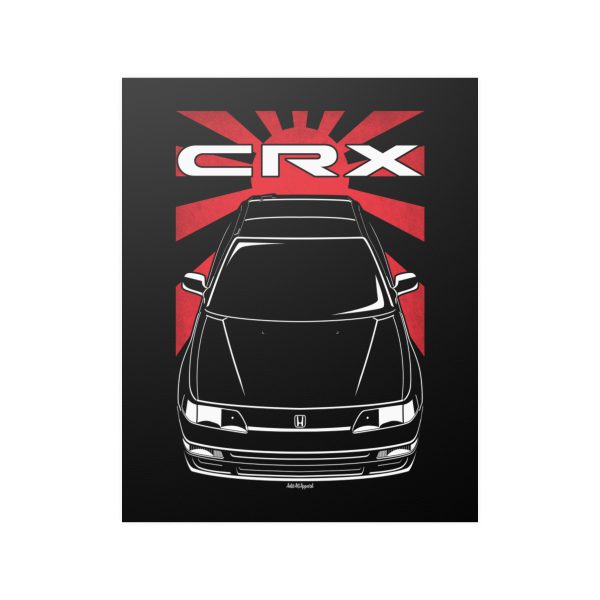 Honda CRX SI 2nd gen 1988-1991 Poster - JDM Print 16 x 20 inch by Auto Art Apparel