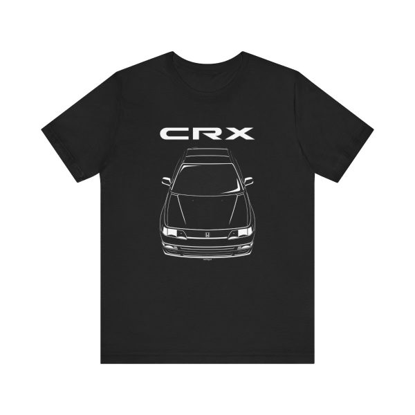 Honda CRX SI 2nd gen 1988-1991 T-shirt Black by Auto Art Apparel