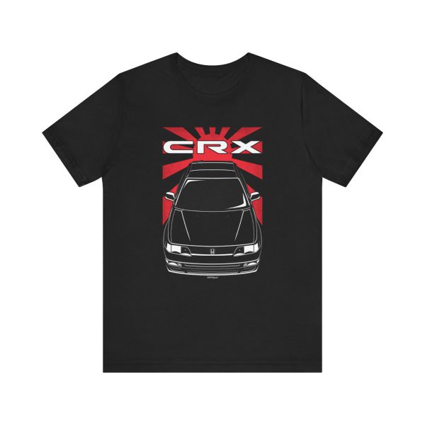 Honda CRX SI 2nd gen 1988-1991 T-shirt - JDM Shirt Black by Auto Art Apparel