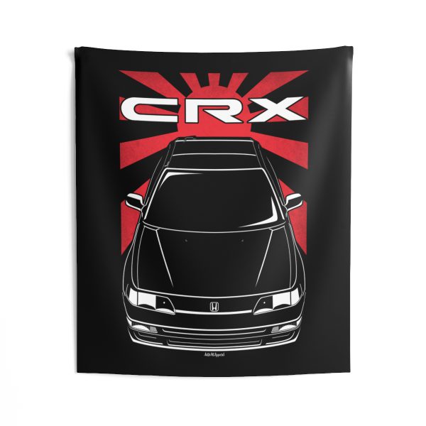 Honda CRX SI 2nd gen 1988-1991 Tapestry - JDM Wall Art 50 x 60 inch by Auto Art Apparel
