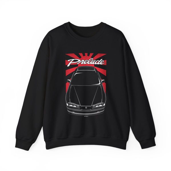 Honda Prelude SI 4th gen 1992-1996 Sweatshirt - JDM Crewneck Black by Auto Art Apparel