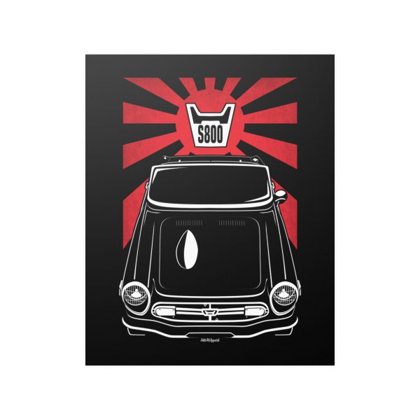 Honda S800 1970 Poster - JDM Print 16 x 20 inch by Auto Art Apparel