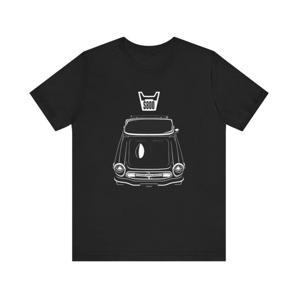 Honda S800 1970 T-shirt Black by Auto Art Apparel