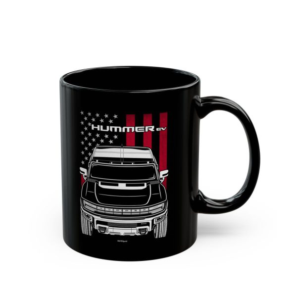 Hummer EV Mug - US Flag Coffee Mug 11 oz by Auto Art Apparel