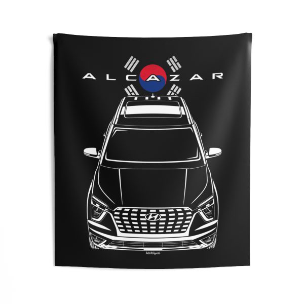 Hyundai Alcazar Tapestry - Korea Flag Wall Art 50 x 60 inch by Auto Art Apparel