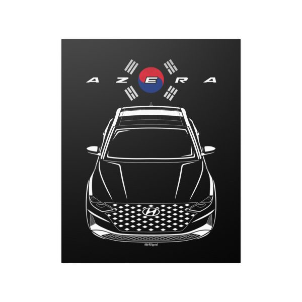 Hyundai Azera Grandeur 2020-2022 Poster - Korea Flag Print 16 x 20 inch by Auto Art Apparel