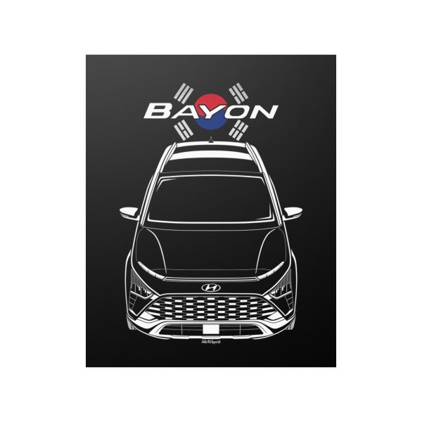 Hyundai Bayon Poster - Korea Flag Print 16 x 20 inch by Auto Art Apparel